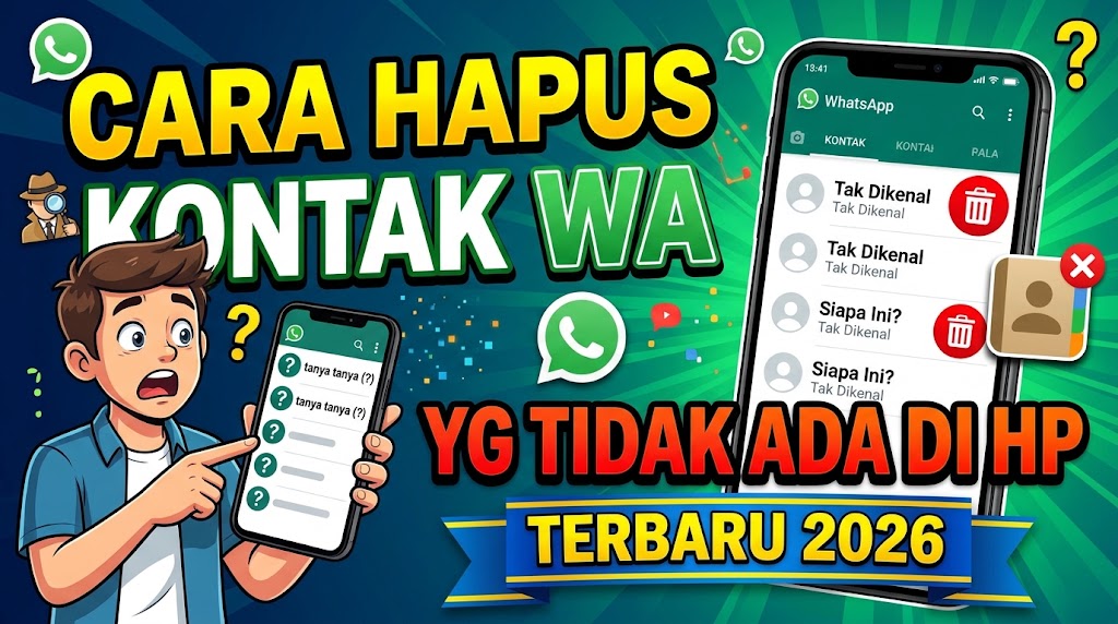 Cara Hapus Kontak WA yang Tidak Ada di Kontak Terbaru 2026