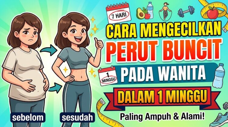 Cara Mengecilkan Perut Buncit Pada Wanita Dalam Waktu 1 Minggu Yang Ampuh