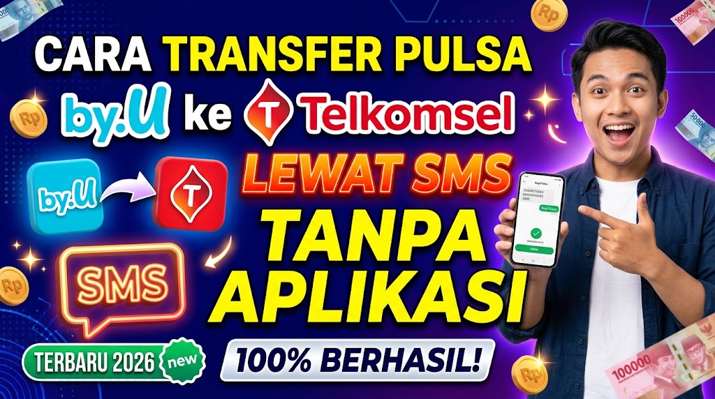 Cara Transfer Pulsa Byu ke Telkomsel Lewat SMS Tanpa Aplikasi Terbaru 2026